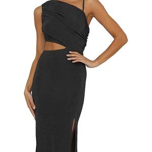 Women’s black midi dress